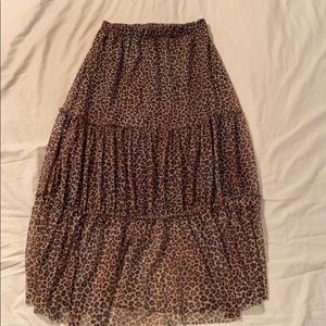 Long skirt panter print